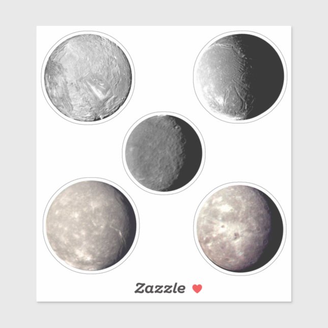 Sticker Feuille d'autocollants Lunes d'Uranus (Feuille)