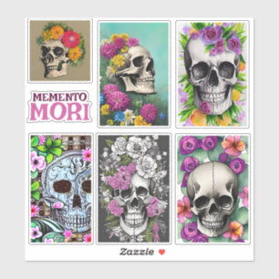Sticker Feuille d'autocollants Memento Mori