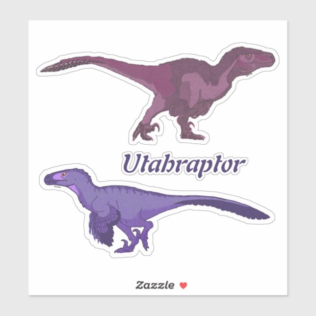 Sticker Feuille d'autocollants Utahraptor (Feuille)