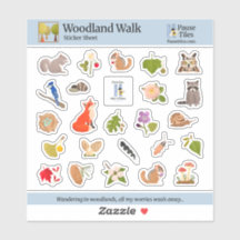 Feuille d'autocollants Woodland Walk