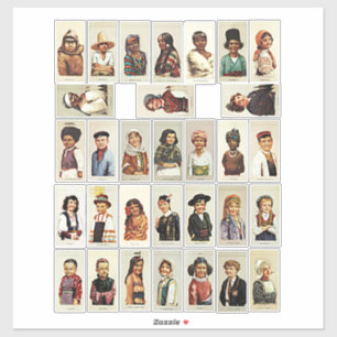 Sticker Feuille de collage de voyage international pour en