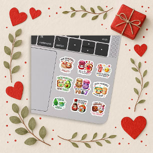 Sticker Feuille de jeu de mots sur les paires d'aliments K