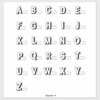 Sticker Feuille de vignette pratique ABC