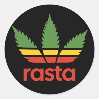 Sticker feuille Rasta
