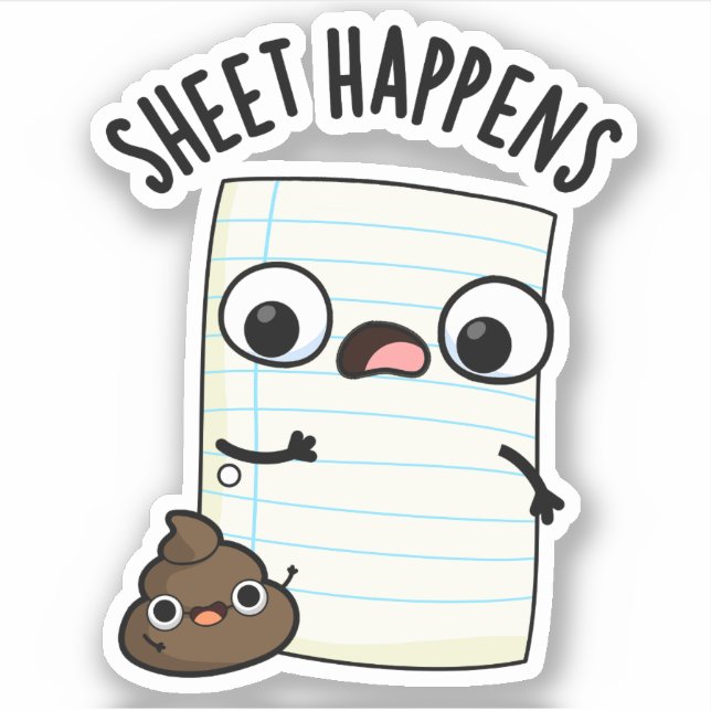 Sticker Feuille se produit amusant jeu de papier (Devant)