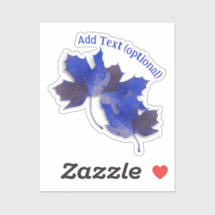 Sticker Feuilles d'automne bleues