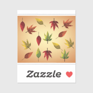 Sticker Feuilles d'automne picturales