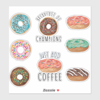 Sticker Feuillet d'autocollant Donut Lover