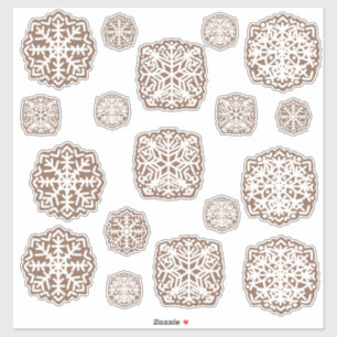 Sticker Feuillet d'autocollant Vinyl Snowflakes