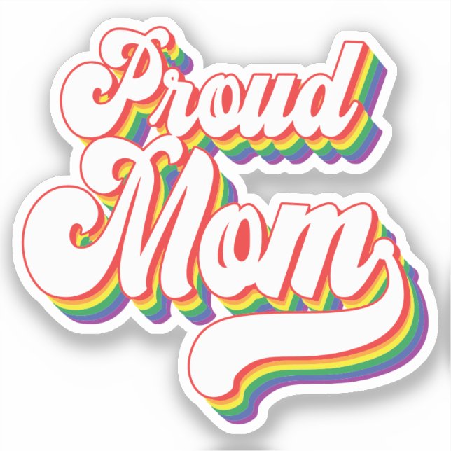 Sticker Fier maman de LGBTQ | Maman Gay pride | Soutien (Recto)