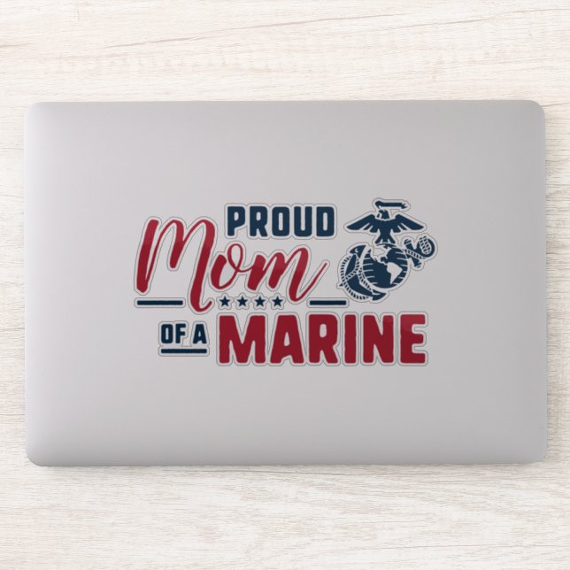 Sticker Fier maman d'une Marine (Ordinateur)