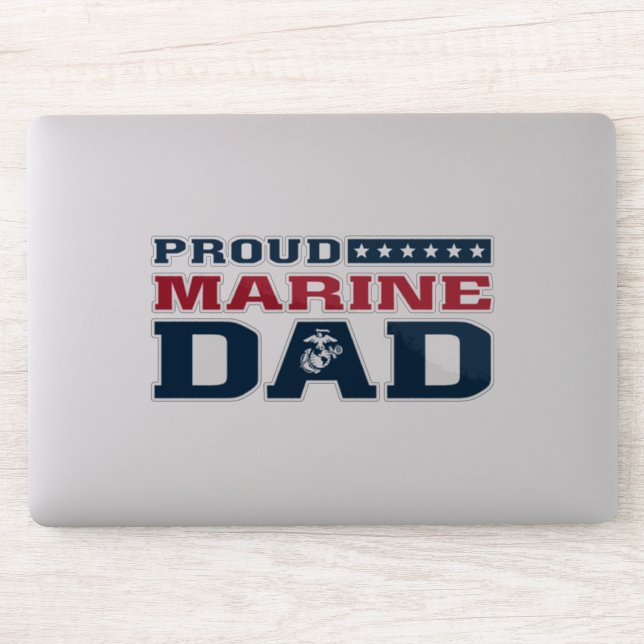 Sticker Fier Marine Papa (Ordinateur)