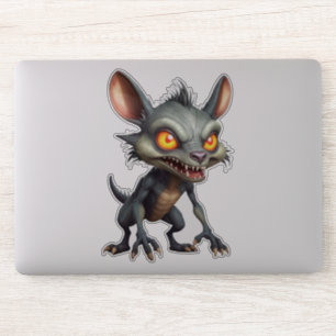 Sticker Fierce Chupacabra Art Spiky Fourrure Imaginaire Cr