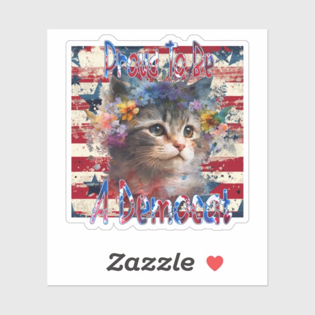 Sticker Fière D'Être Démocrate (Feuille)