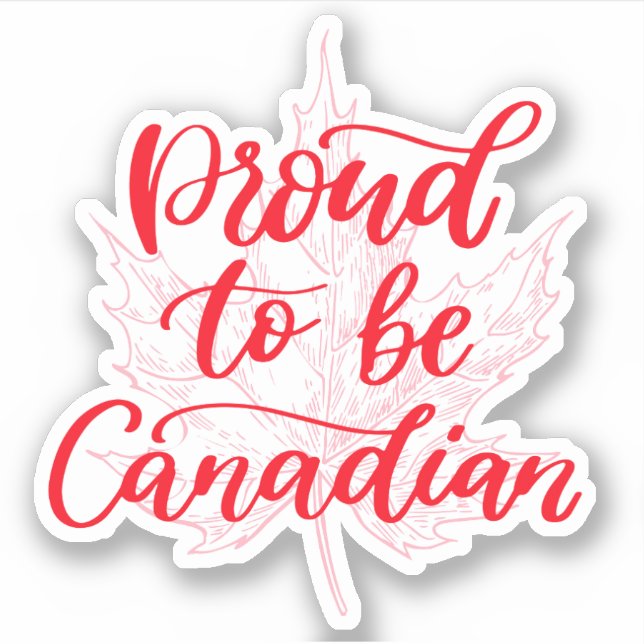 Sticker Fière d'être la Feuille d'érable canadienne | Fête (Devant)