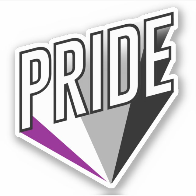 Sticker Fierté asexuelle éclatée (Devant)