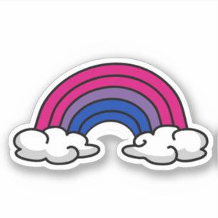 Sticker Fierté bisexuelle arc-en-ciel