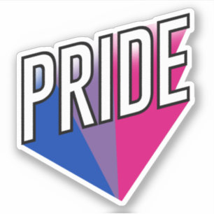 Sticker Fierté bisexuelle éclatée