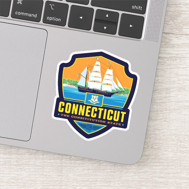 Sticker Fierté de l'État | Connecticut (Détail)
