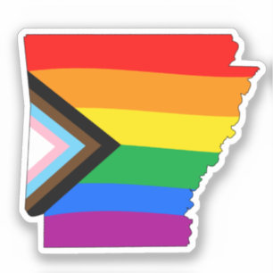Sticker Fierté de l'État de l'Arkansas Progrès LGBTQ de la
