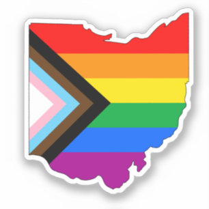 Sticker Fierté de l'État de l'Ohio LGBTQ Progress Pride