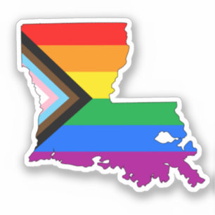 Sticker Fierté de l'État de Louisiane LGBTQ Progress Pride