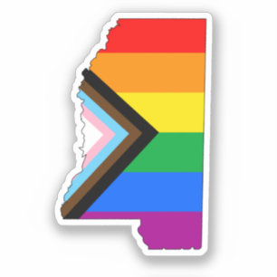 Sticker Fierté d'État du Mississippi LGBTQ Progrès Pride