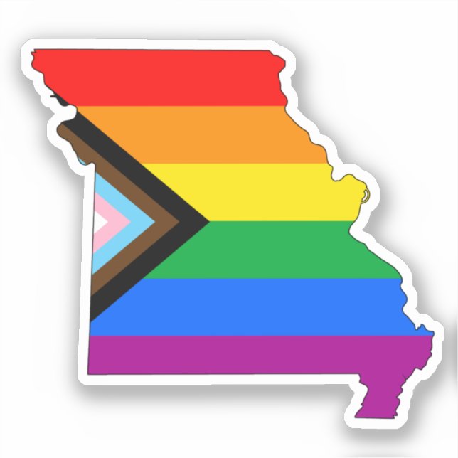 Sticker Fierté d'État du Missouri LGBTQ Progrès Pride (Recto)