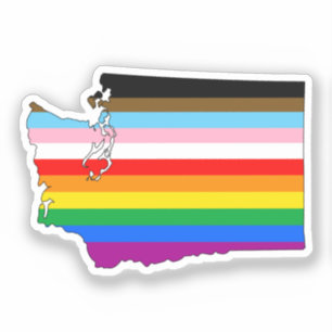 Sticker Fierté inclusive de Washington