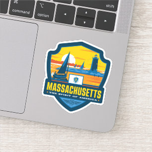 Sticker Fierté   le Massachusetts d'état