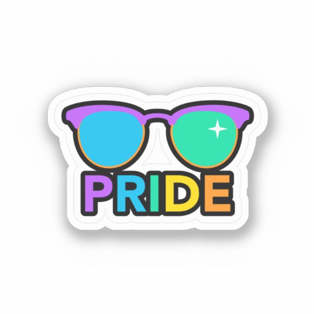 Sticker Fierté. LGBT+Pride. Arc en ciel. (Recto)