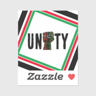 Sticker fierté noire drapeau rouge vert poing panafricain