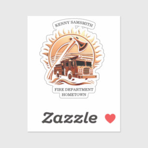 Sticker Fiery Valor Intricablement Héroïque Conception De