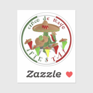 Sticker Fiesta Cactus Cinco de Mayo