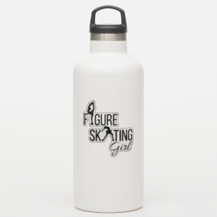 Sticker figure skating girl custom-cut black