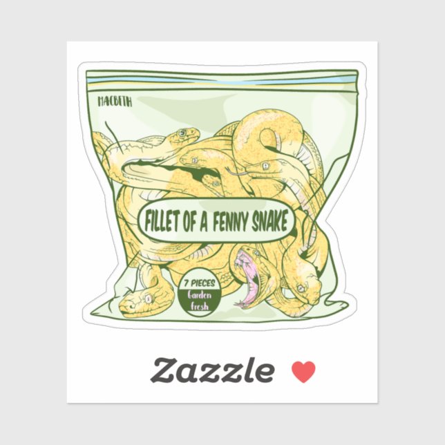 Sticker FILET D'UNE FENNY SNAKE Macbeth (Feuille)