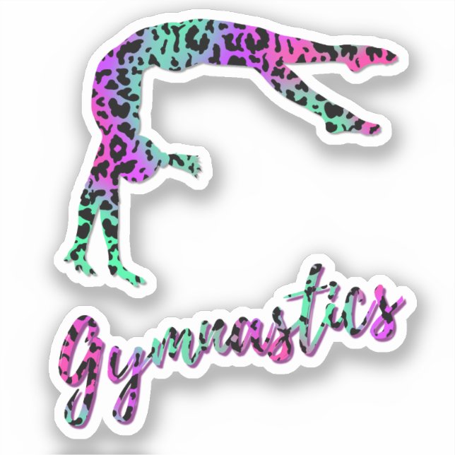 Sticker Fille de gymnastique sauvage | Gymnastique Poster  (Recto)