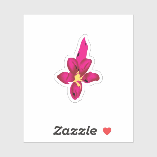 Sticker Fille Design, Or Léger, Rouge Purplish (Feuille)