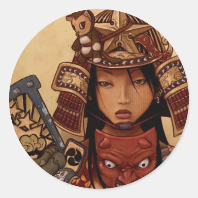 Sticker fille Devil Samurai (Devant)