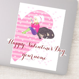 Sticker Fille Être amoureuse
