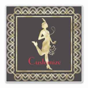 Sticker Fille Flapper des années 1920 Thunder_Cove