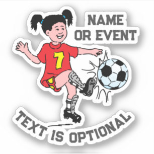 Sticker Fille jouant au football