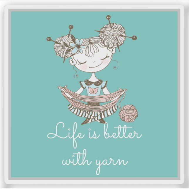 Sticker Fille Louveuse de Fils Whimsical (Devant)