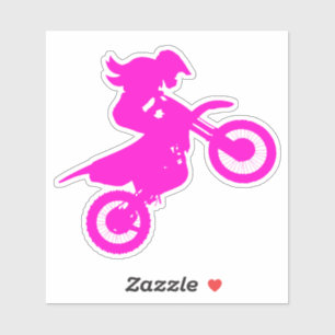 Sticker Fille Moto Cross