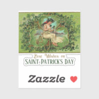 Fille Vintage de la Saint Patrick avec Shamrock
