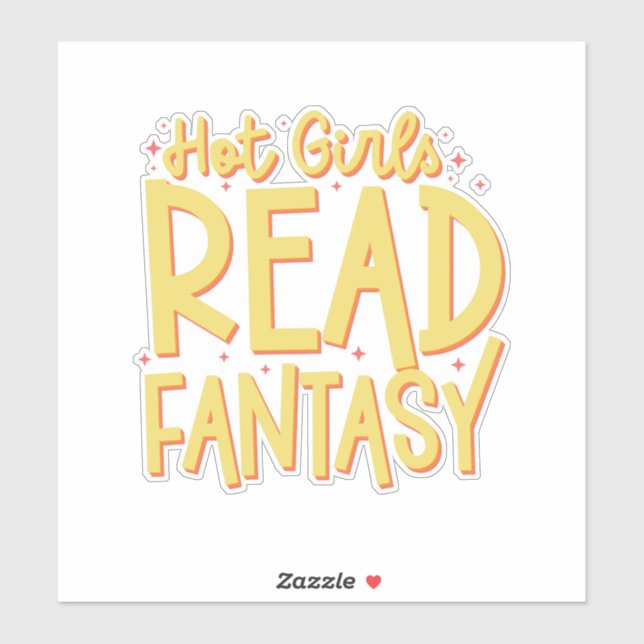 Sticker filles chaudes lire imaginaire (Feuille)
