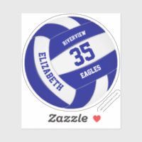 filles garçons volleyball bleu blanc personnalisé