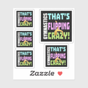 Sticker Filles Gymnastique - Flipping Crazy