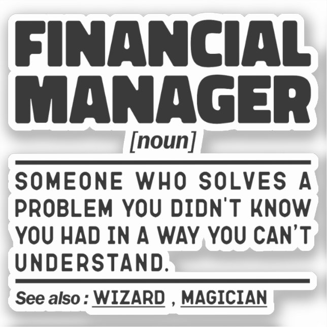 Sticker Financial Manager Noun Management Inspiration (Recto)