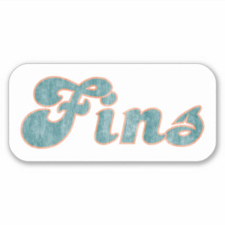 Sticker Fins Miami Vintage (White Aqua & Orange)